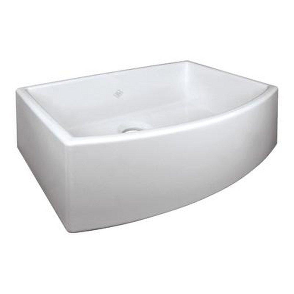 Shaws Classic 29-7/8 in. Farmhouse Fireclay Single Bowl Kitchen Sink in White