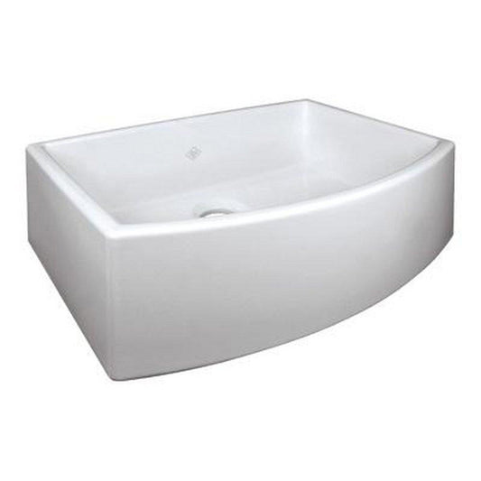 Shaws Classic 29-7/8 in. Farmhouse Fireclay Single Bowl Kitchen Sink in White