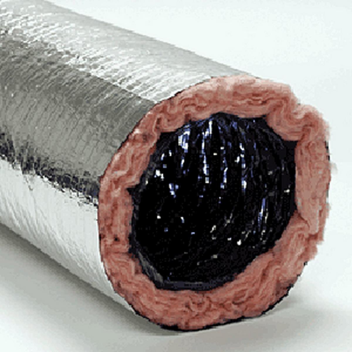 8 in. x 25 ft. Silver R6 Flexible Air Duct - Bagged