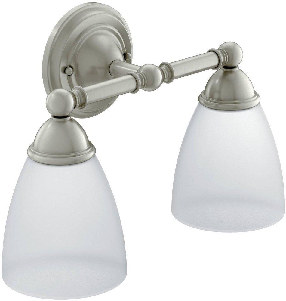 Moen Brantford™ 100W 2-Light Medium Bath Bracket Fixture in Brushed Nickel
