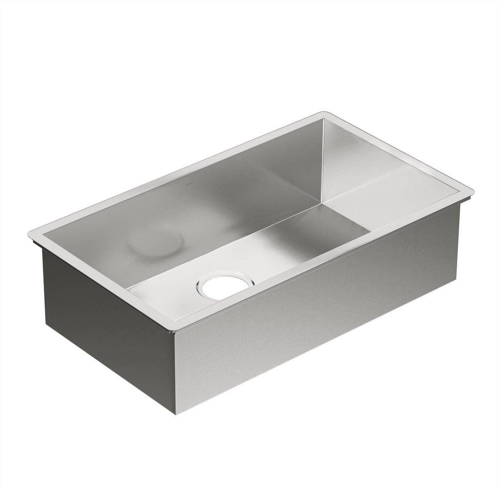 Moen 1800 Series 31 in. Undermount Stainless Steel Single Bowl Kitchen Sink in Brushed Stainless Steel