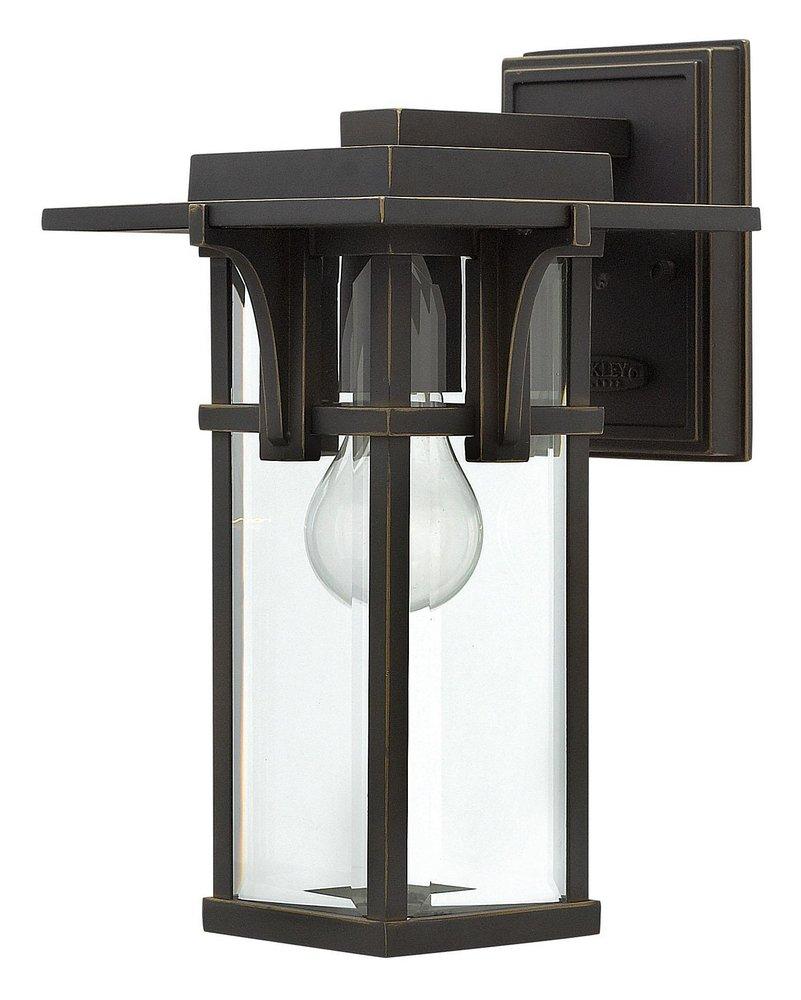 7-3/10 in. 100W 1-Light Medium E-26 Wall Lantern in Oil Rubbed Bronze
