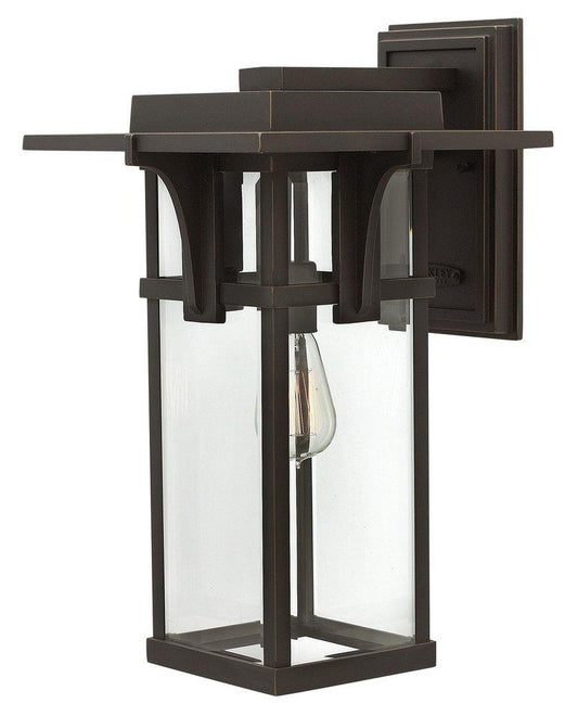 Hinkley Manhattan 100W Medium E-26 Base Wall Lantern in Oil Rubbed Bronze