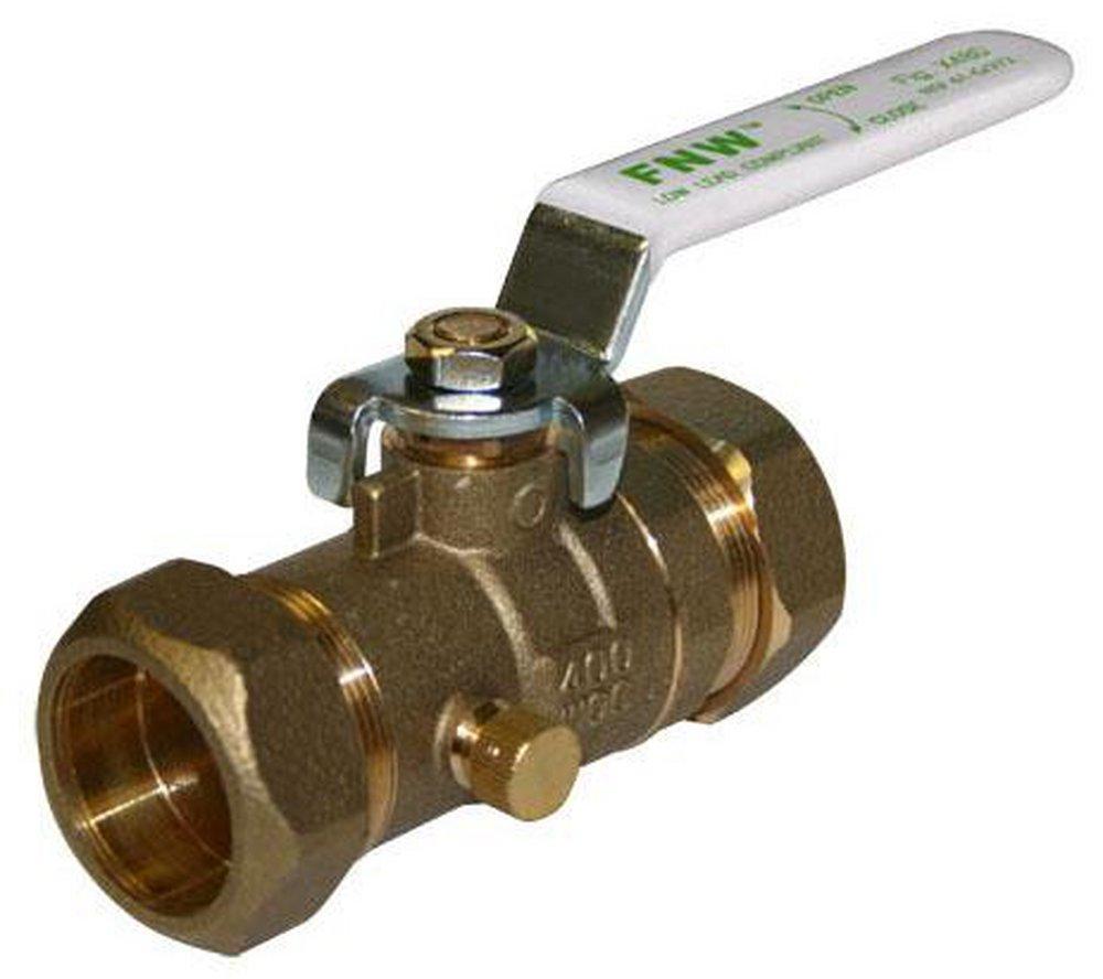 FNW® Figure X480A 1/2 in. Brass Standard Port Compression 400# Ball Valve