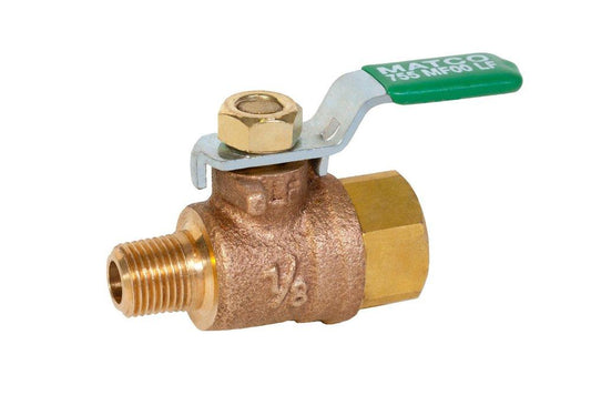 Matco-Norca 755MFLF 1/4 in. Bronze Male x Female 600# Ball Valve