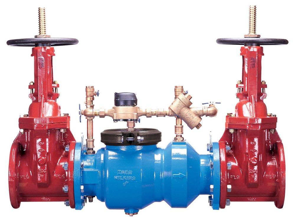 Zurn Wilkins 350DA 8 in. Epoxy Coated Ductile Iron Flanged 175 psi Backflow Preventer