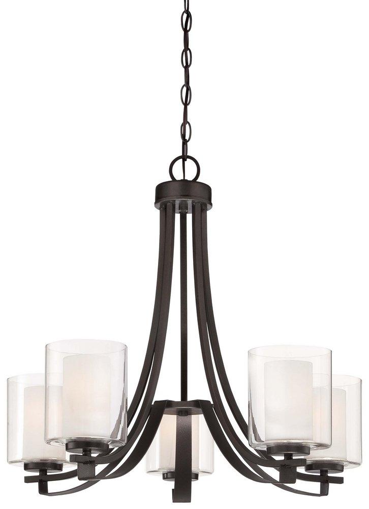 Minka Lavery Parsons Studio 5-Light Chandelier Light Fixture in Smoked Iron