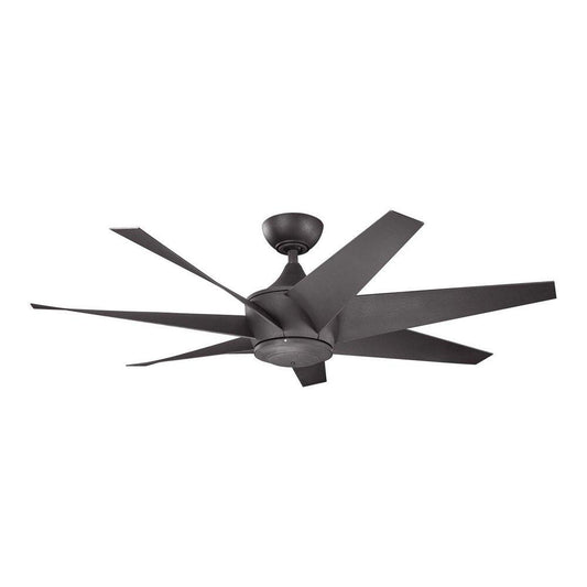 Kichler Lighting Lehr II Climates Collection 7-Blade Ceiling Fan in Distressed Black