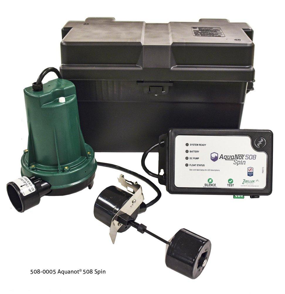 Zoeller Pump Co Aquanot® Spin 508 12V Battery Backup Submersible Sump Pump System