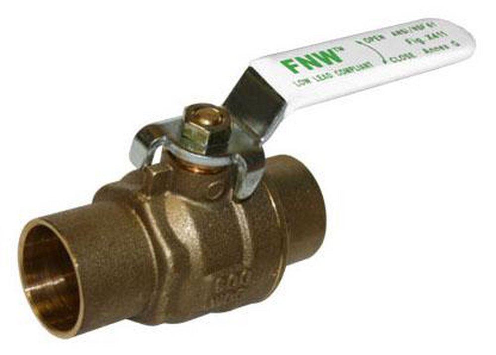 FNW® Figure X411C 3/4 in. Brass Full Port Sweat 600# Ball Valve