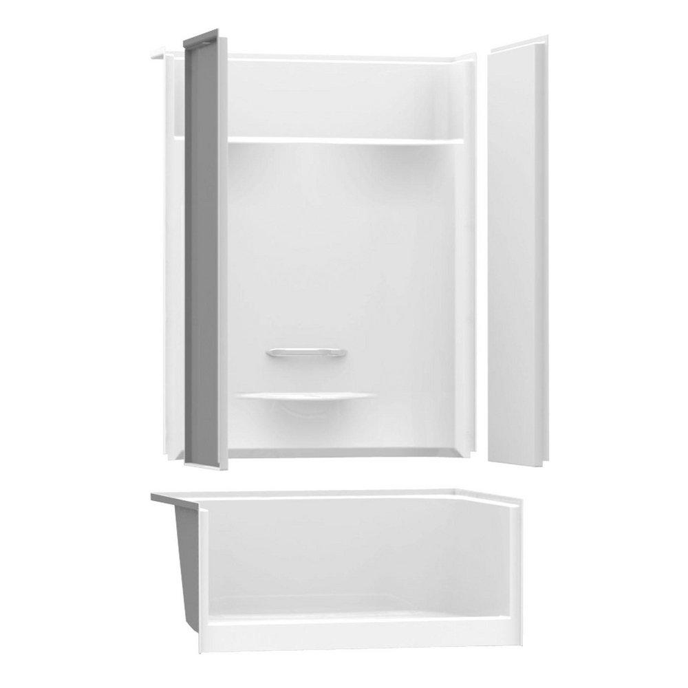 Aker by MAAX KDS Series 47-7/8 x 33-5/8 x 80-1/8 in. Alcove Shower Unit in White