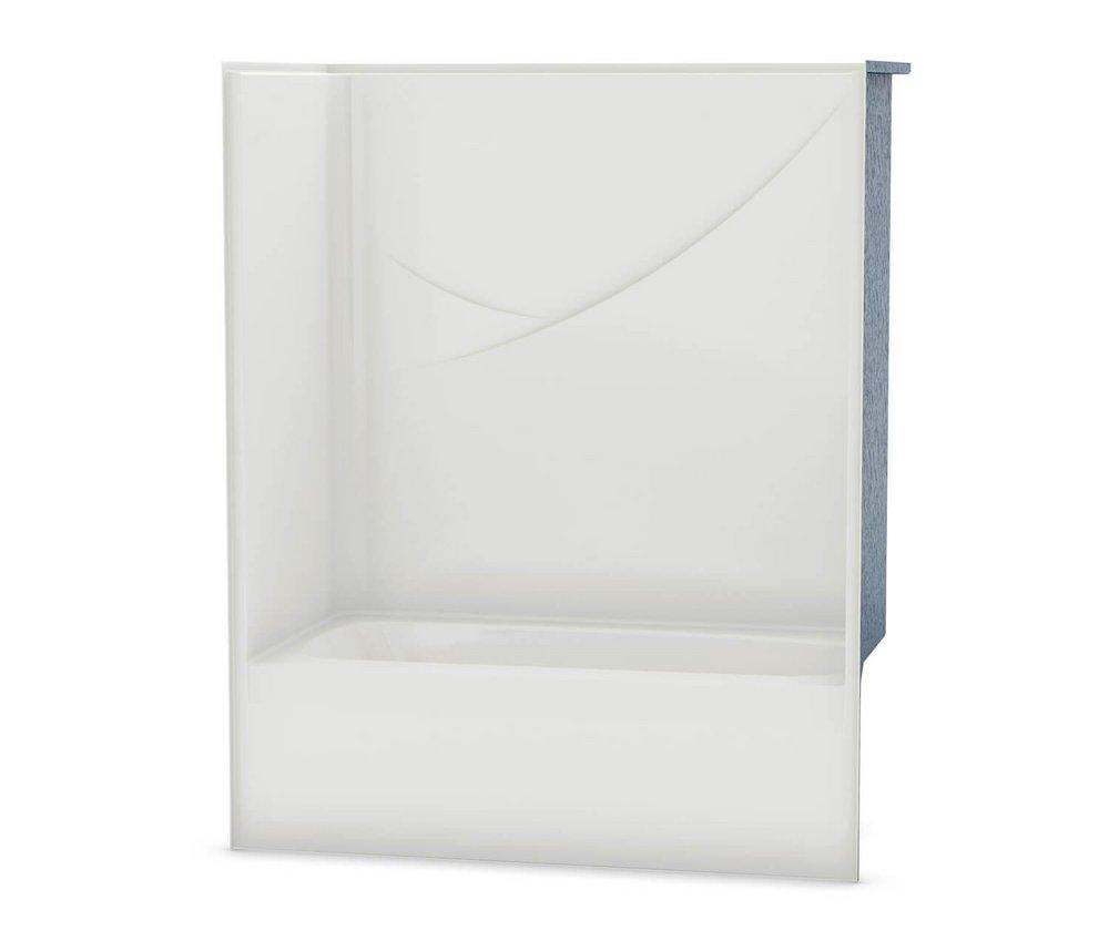Aker by MAAX Professional 59-3/4 in. x 34 in. Tub & Shower Unit in White with Right Drain