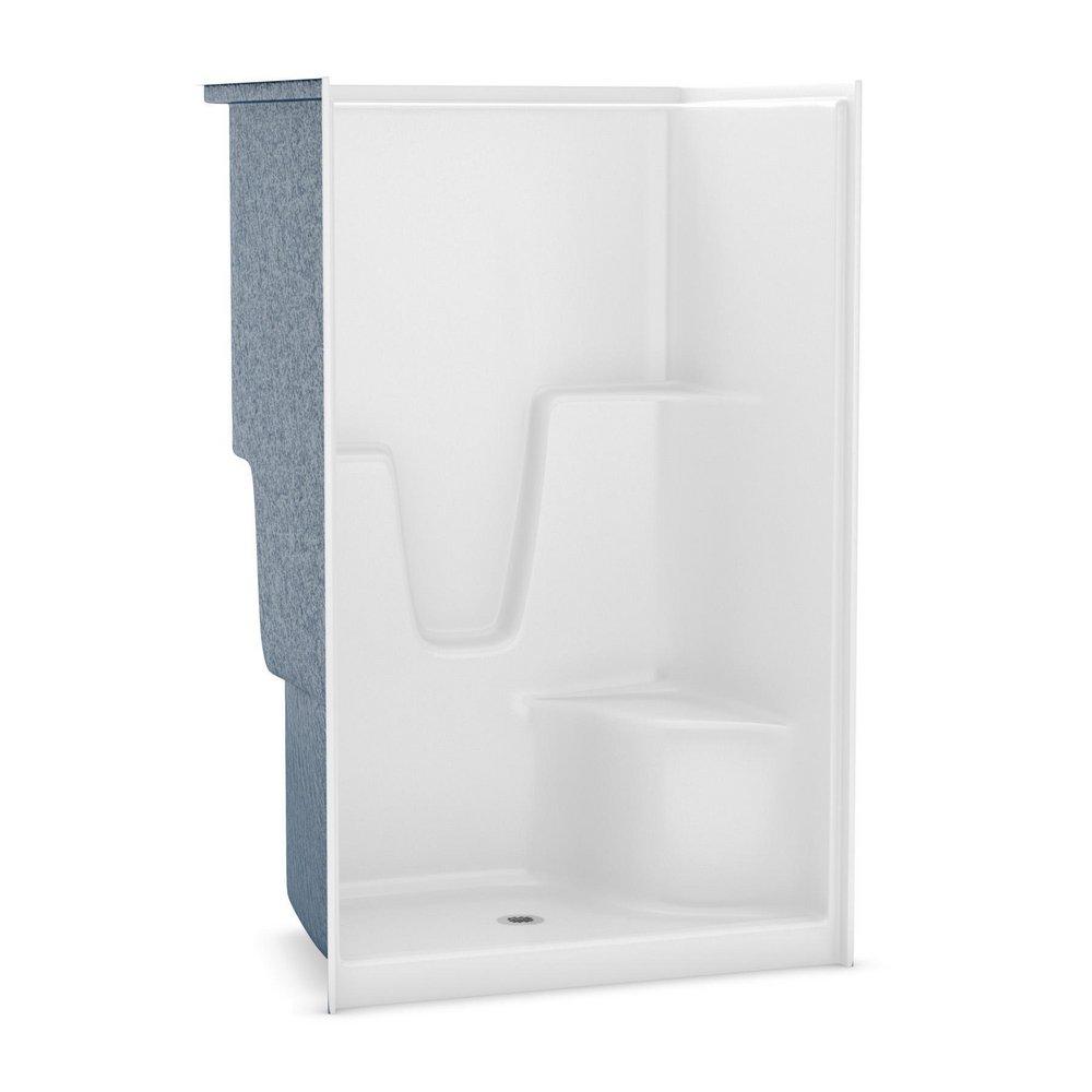 48-1/4 x 36 x 76-1/2 in. Alcove Shower Unit in White