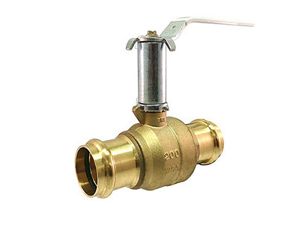 Milwaukee Valve UPBA481S 1-1/2 in. Forged Brass Full Port Press 200# Ball Valve