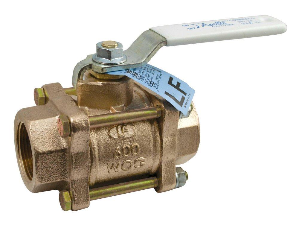 Apollo Valves 82LF-100 Series 1/2 in. Bronze Full Port Threaded 600# Ball Valve