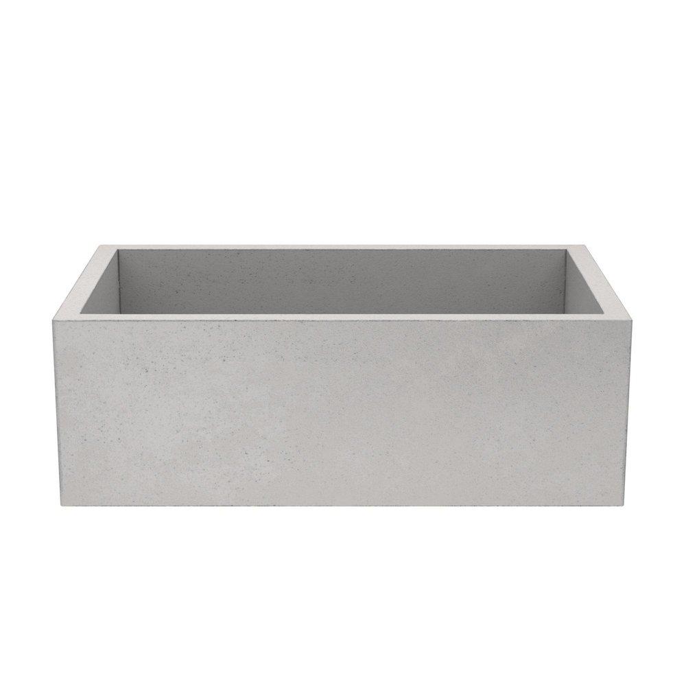 Native Trails NativeStone® 30 in. Undermount Farmhouse Concrete Single Bowl Kitchen Sink in Ash