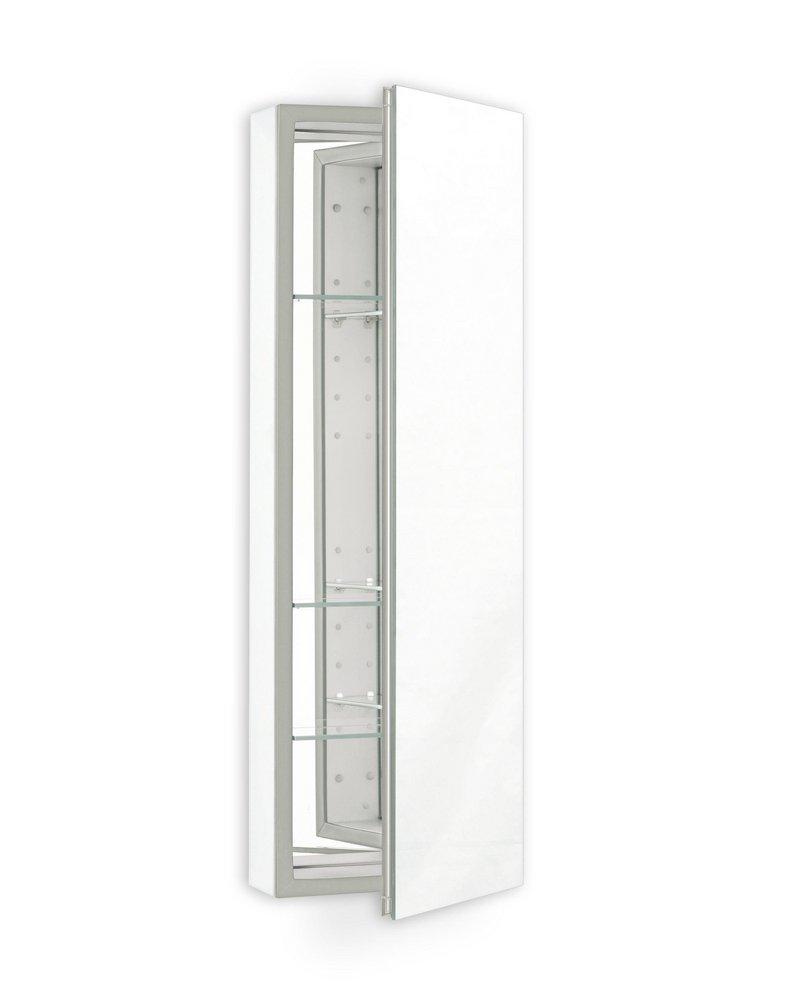 Robern PL Series 39-3/8 in. Surface Mount and Recessed Mount Medicine Cabinet in Classic Grey