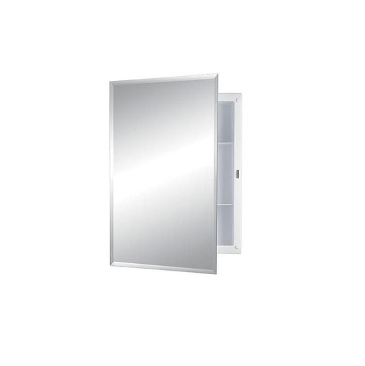 Rangaire Builder Series 16 in. Frameless Beveled Mirror Edge Medicine Cabinet Overpacked in Basic White