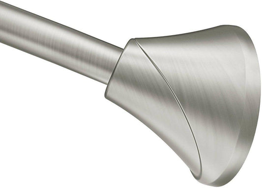 Moen Iso™ 60 in. Adjustable Tension Curved Shower Rod in Brushed Nickel