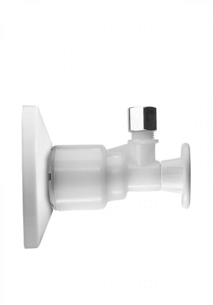 Accor Technology FlowTite® 1/2 x 3/8 in. Push x OD Compression Pull Angle Supply Stop Valve in White