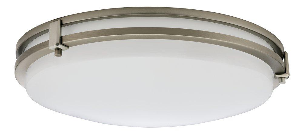 Lithonia Lighting Saturn 3-5/8 in. 3000K LED Semi-Flushmount in Brushed Nickel