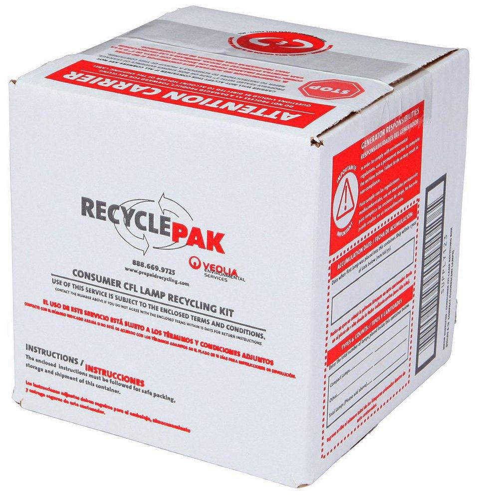 Veolia ES RecyclePak® 6 in. Consumer CFL Recycling Box