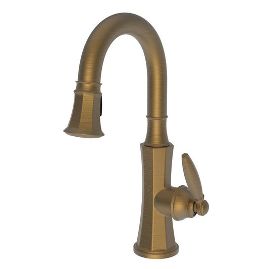 Newport Brass Metropole Single Handle Pull Down Bar Faucet in Satin Bronze - PVD