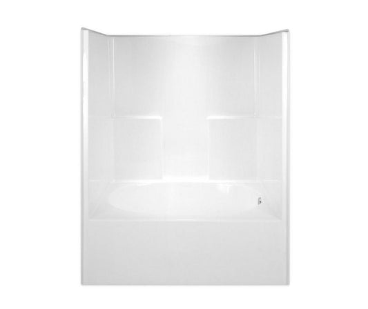Aquarius Industries Luxury 60 in. x 42 in. Tub and Shower Unit in White with Right Drain