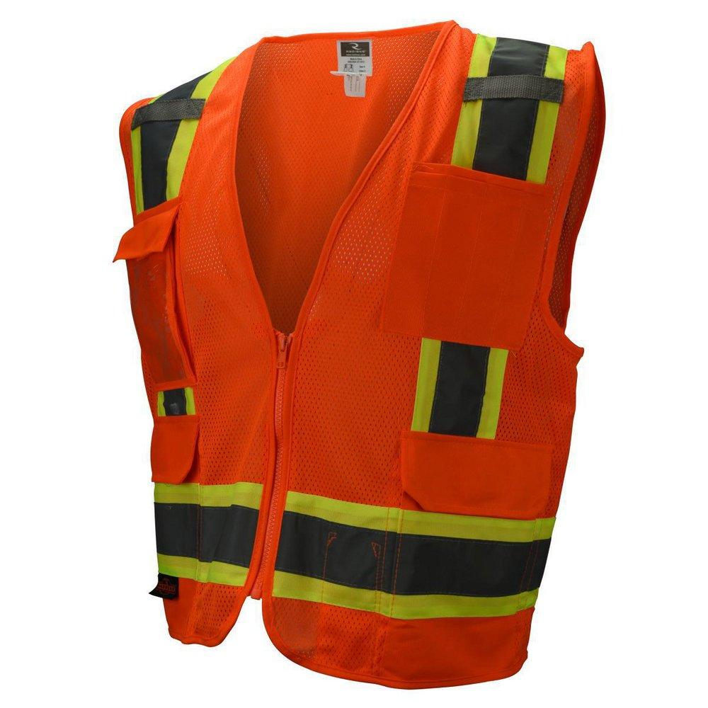 Radians Radwear™ Two Tone Surveyor Mesh Safety Vest Class 2 Hi-Viz Orange 2XL