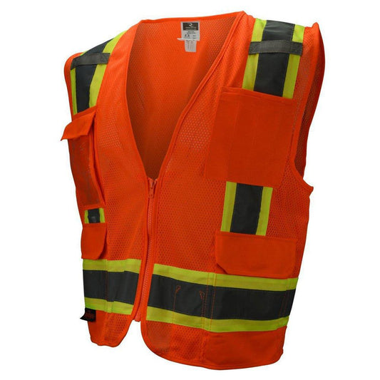 Radians Radwear™ Two Tone Surveyor Mesh Safety Vest Class 2 Hi-Viz Orange 2XL
