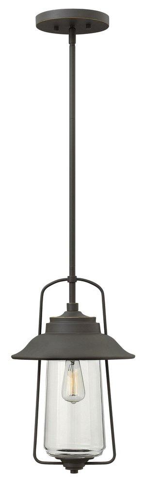 Hinkley Belden Place 16-1/2 in. 100W Medium E-26 Base Post Mount Lantern in Oil Rubbed Bronze
