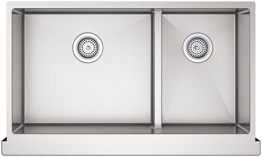 KOHLER Strive® 35-1/2 in. Undermount Farmhouse Stainless Steel Double Bowl Kitchen Sink