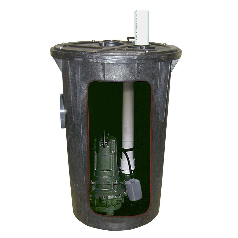 Zoeller Pump Co 912 Series 115V 2/5 hp 90 gpm Polyethylene Sewage Pump and Basin System with 20 ft. Cord