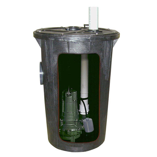 Zoeller Pump Co 912 Series 115V 2/5 hp 90 gpm Polyethylene Sewage Pump and Basin System with 20 ft. Cord