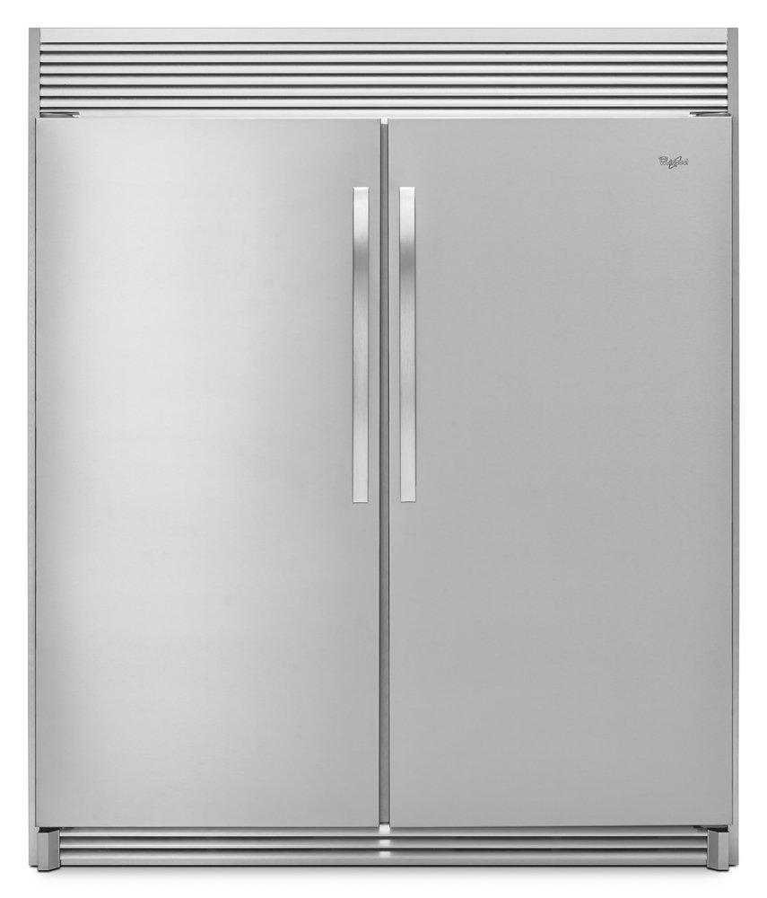 Whirlpool SideKicks® 18 cu. ft. Full Refrigerator in Monochromatic Stainless Steel