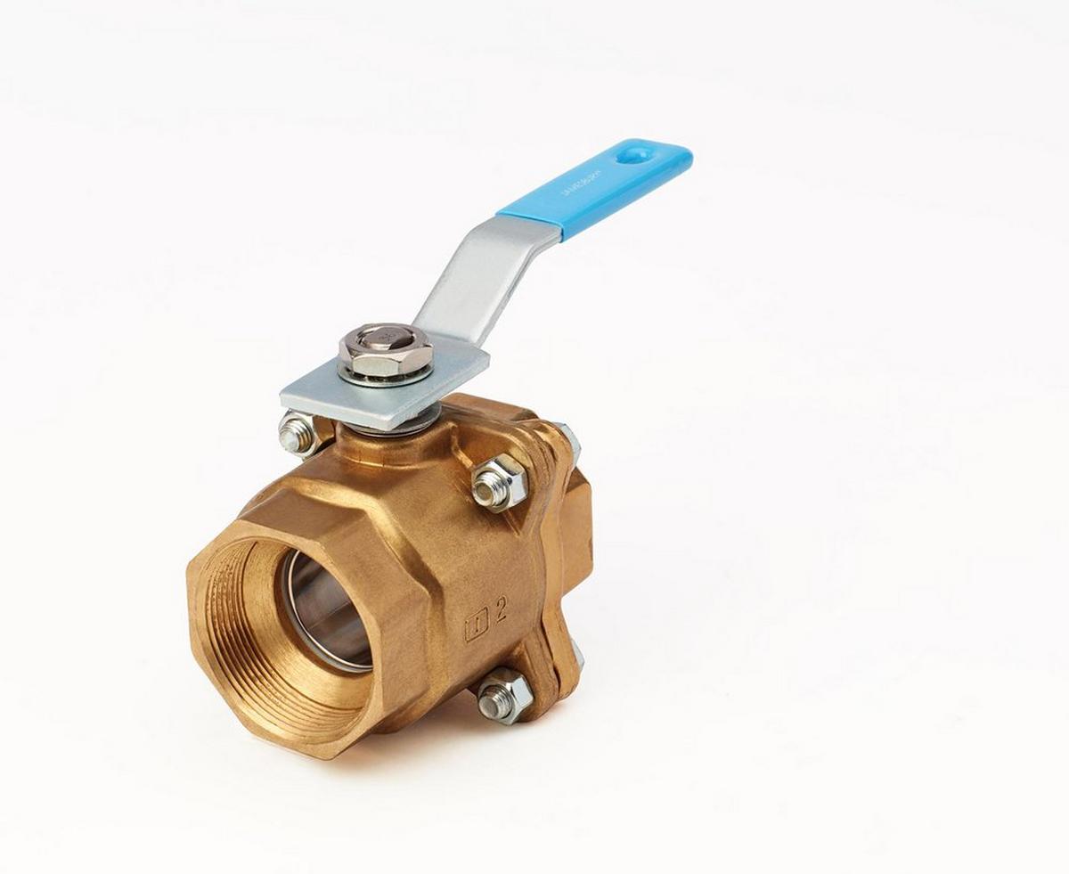 Jamesbury Clincher® Series 2000 1 in. Brass Standard Port Threaded 600# Ball Valve w/PTFE Seats