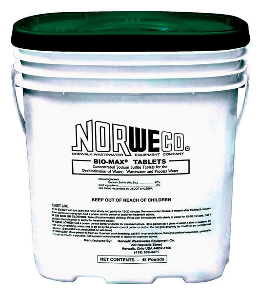 NORWECO Bio-Max® Dechlorination Tablets 48 lbs