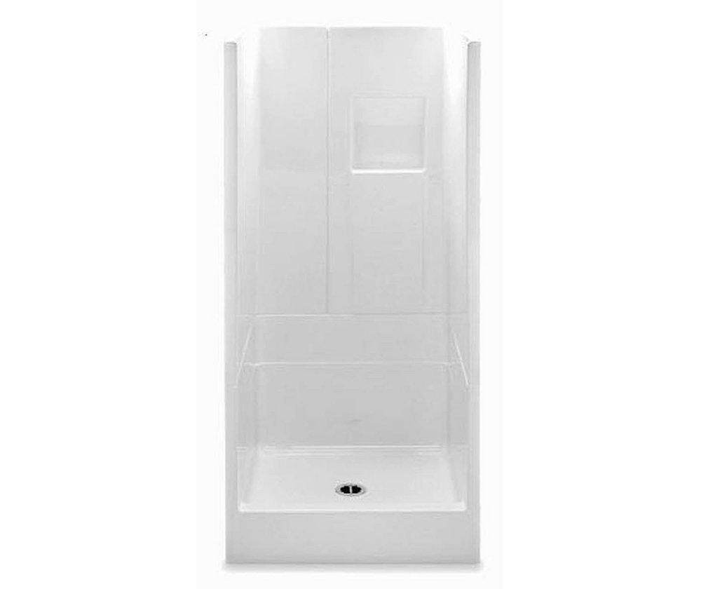 Aquatic Remodeline Sectionals 37-1/4 x 36 x 74 in. Alcove Shower Unit in White