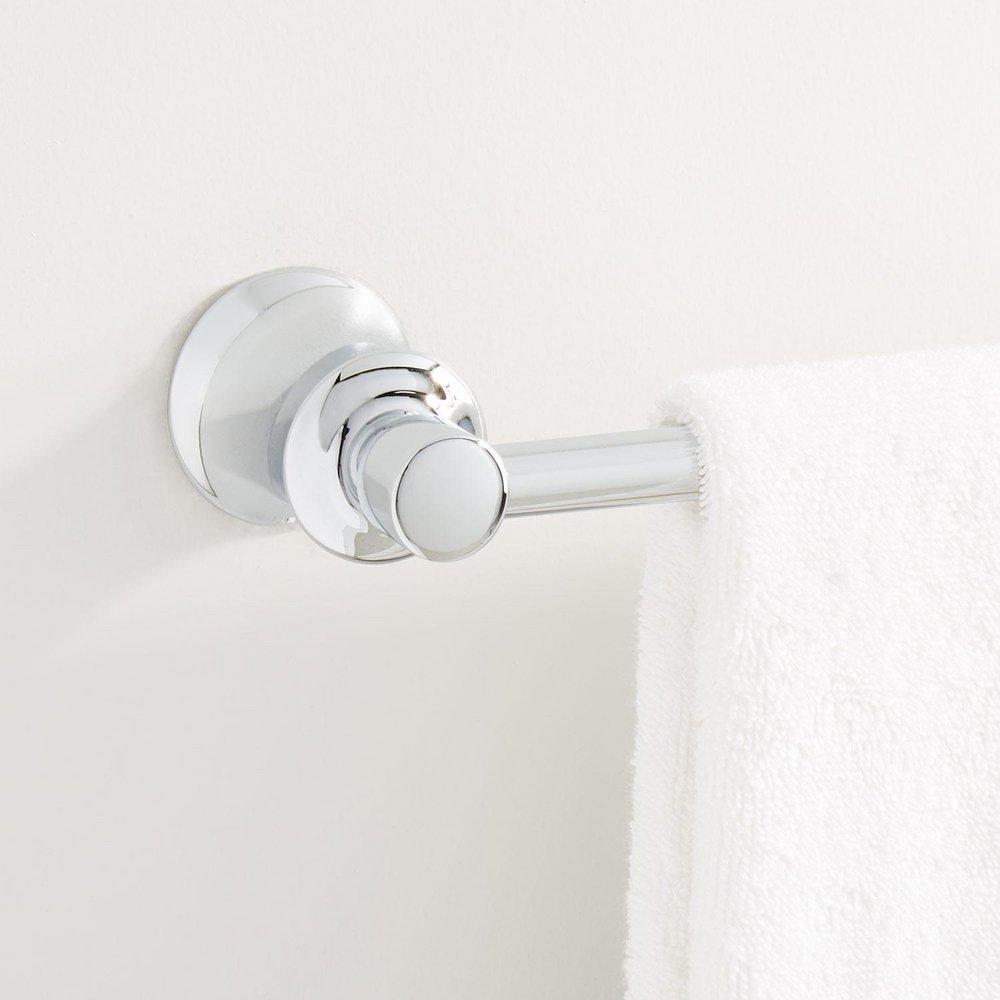 Signature Hardware Pendleton 24 in. Towel Bar in Chrome