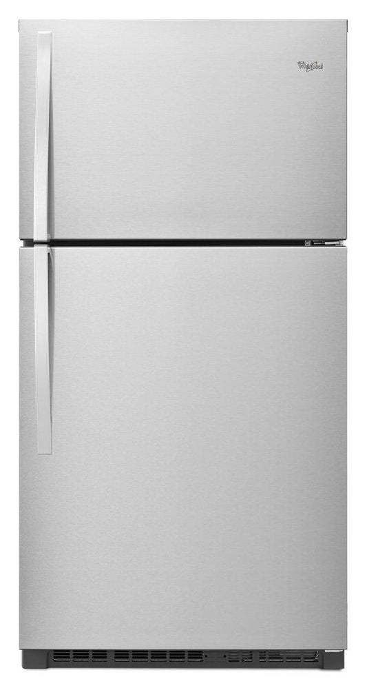 21 cu. ft. Top Mount Freezer Refrigerator in Monochromatic Stainless Steel