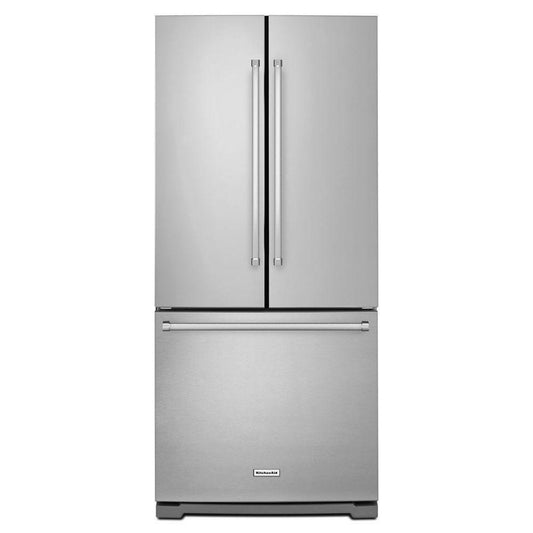 30-1/8 in. 19.7 cu. ft. French Door Bottom Mount Freezer Refrigerator in Stainless Steel