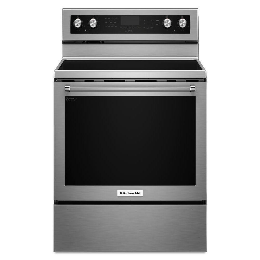 29-7/8 in. Electric 5-Burner Radiant Freestanding Range in Stainless Steel
