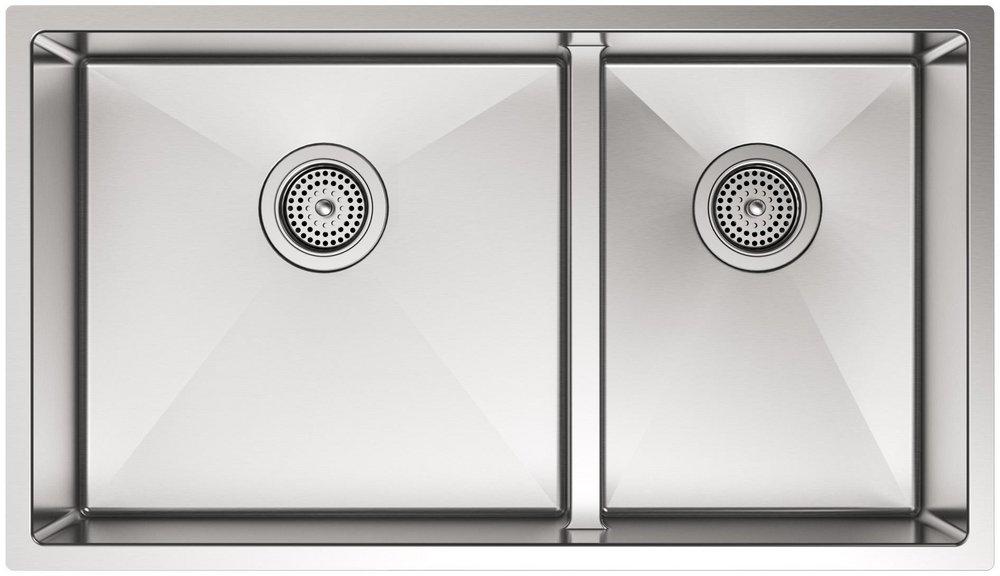 KOHLER Strive® 32 in. Undermount Stainless Steel Double Bowl Kitchen Sink