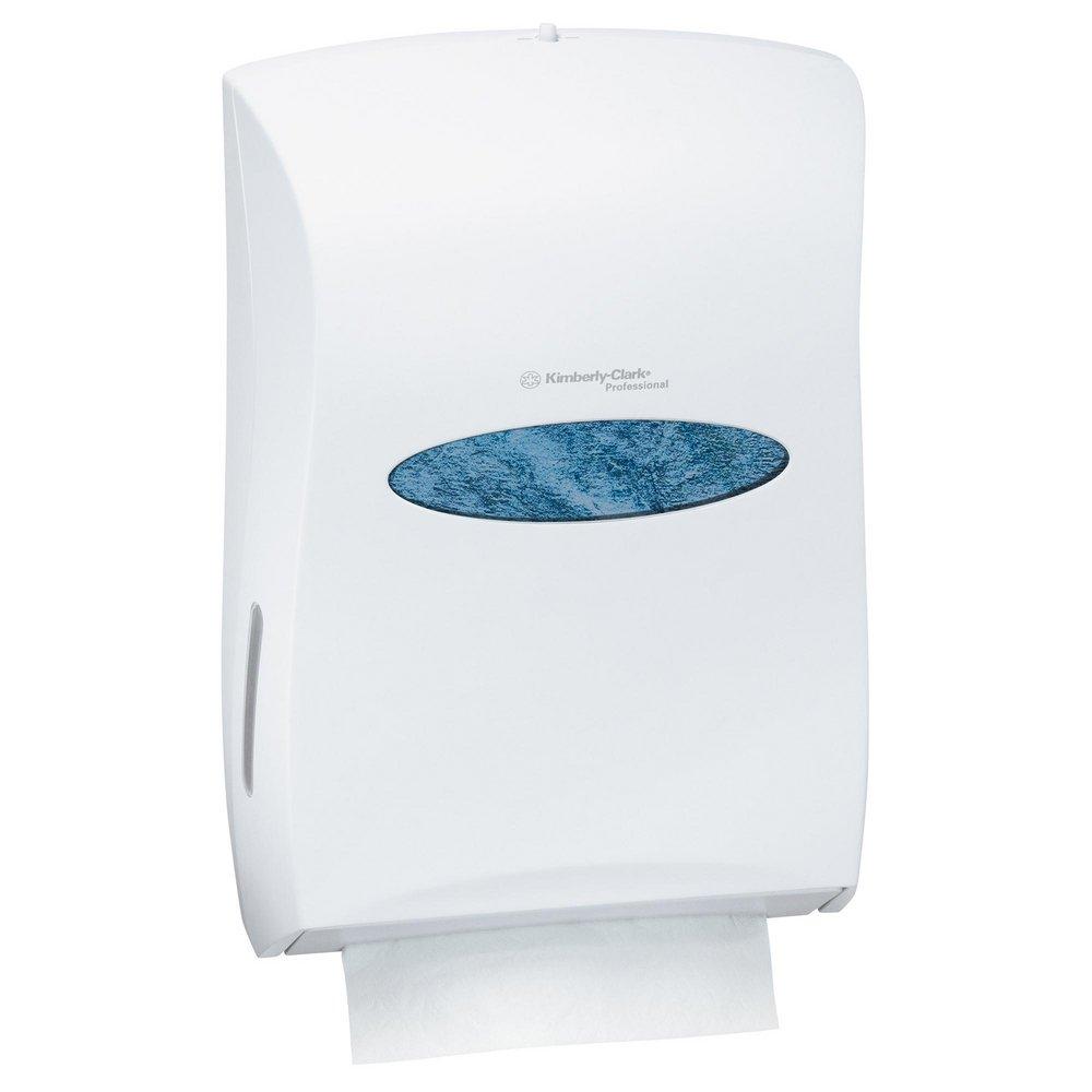 Universal Folded Towel Dispenser in White