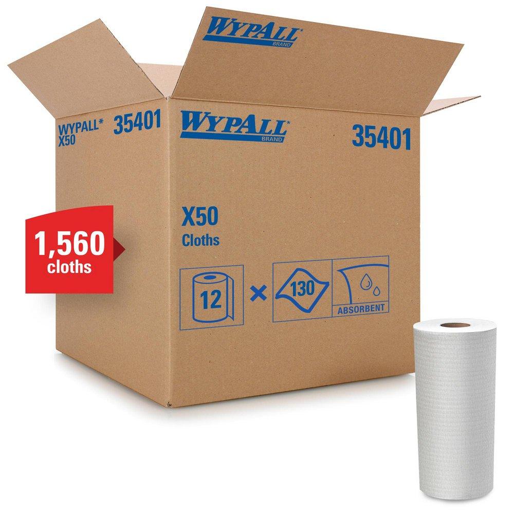 WypAll® X60 13-2/5 x 9-4/5 in. Small Wipes Roll in White (Case of 12)