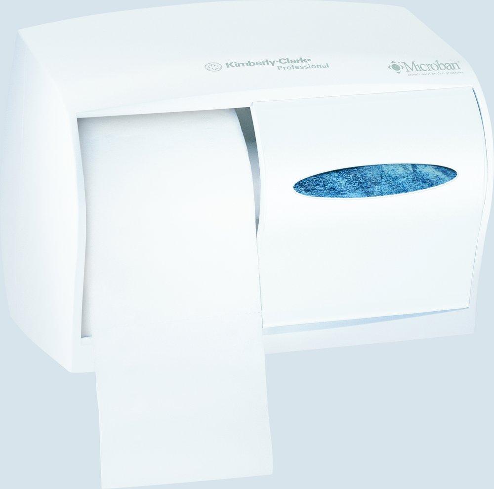 Kimberly Clark Professional™ 11 in. Double Jumbo Roll Tissue Dispenser in Pearl White
