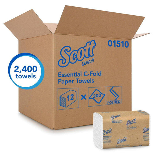 Scott® C-Fold 200-Count 13-3/20 in. C-Fold Paper Towel in White (Case of 12)