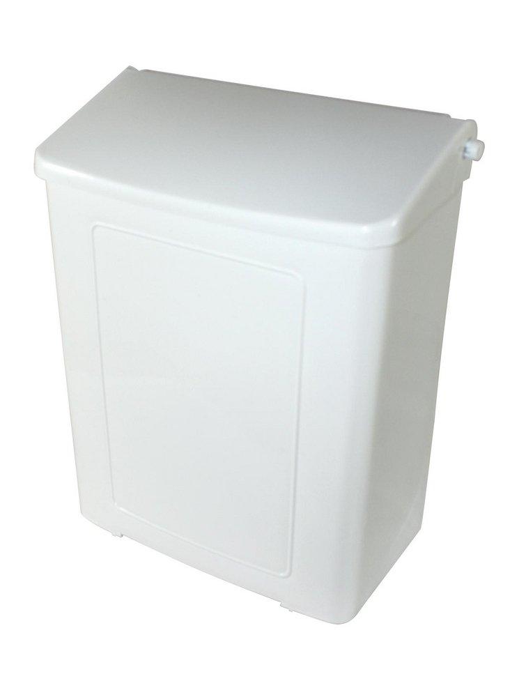 10-5/8 x 9 x 4-5/8 in. Plastic Sanitary Napkin Receptor in White