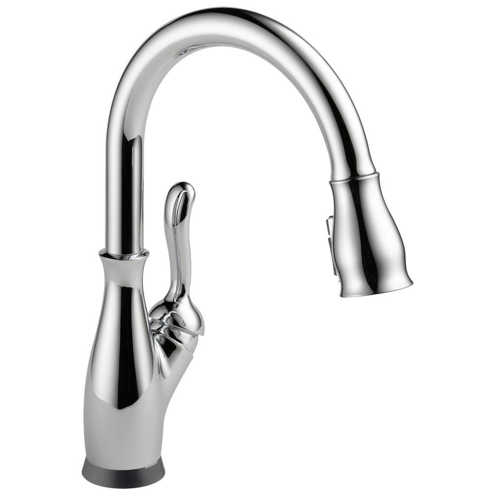 Delta Faucet Leland® Single Handle Pull Down Kitchen Faucet with Touch Activation in Chrome