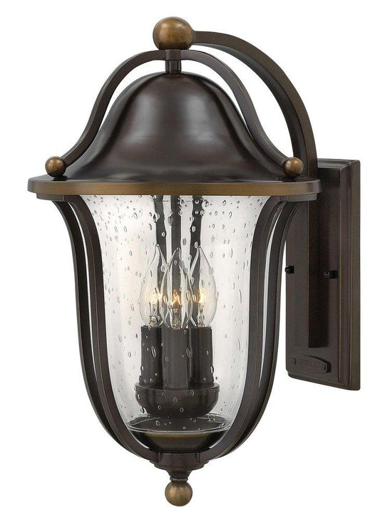 Hinkley Bolla 40W 3-Light Candelabra E-12 Base Outdoor Large Wall Sconce in Olde Bronze